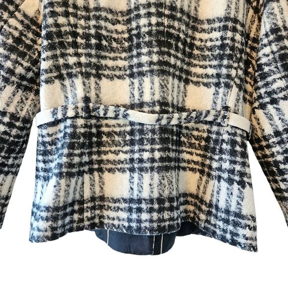 Banana Republic 100% Wool Plaid Belted Fall Winter Jacket Coat Size XL. - Picture 14 of 15